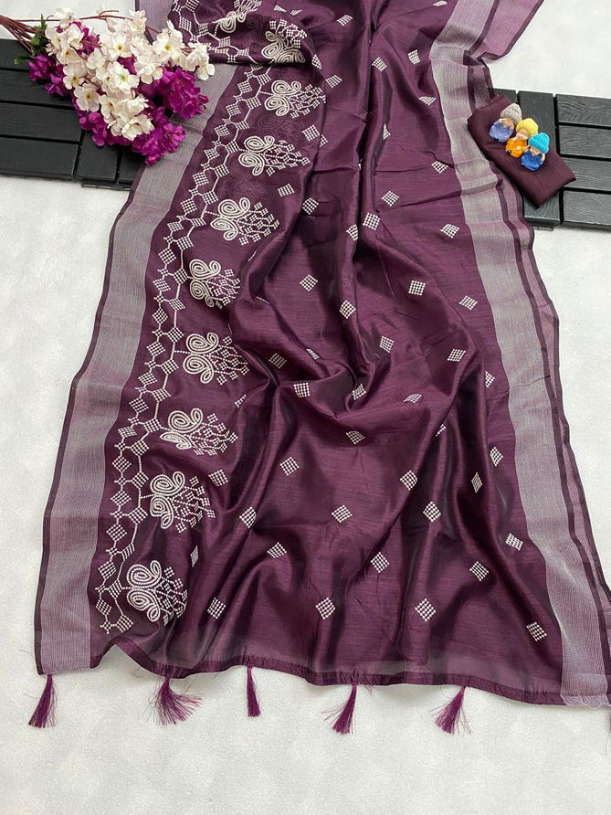 VFH 6070 Cotton Embroidery Wedding Sarees Wholesale Shop In Surat